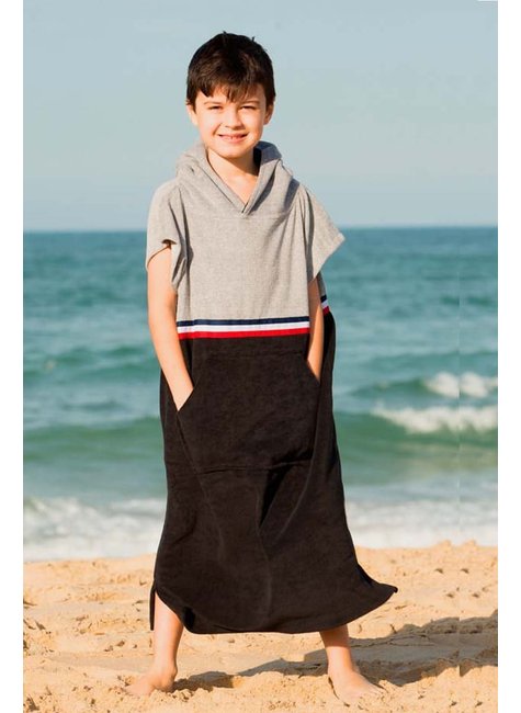 poncho infantil cinza min