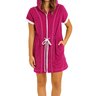 roupao atoalhado ziper piscina pink