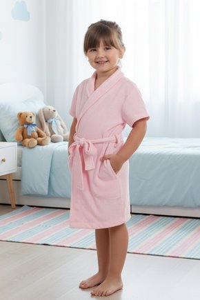 roupao infantil rosa